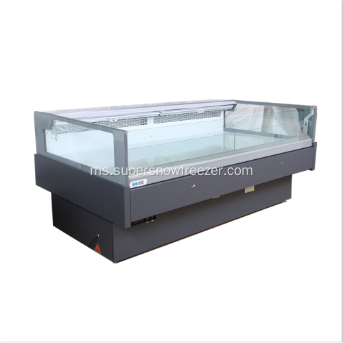 Square Glass Open Open Commercial Chiller